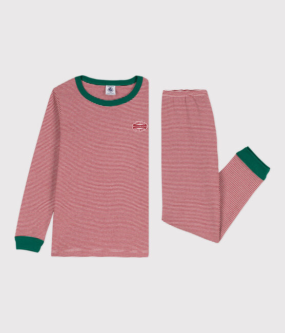 Pigiama millerighe unisex in cotone STOP/ MARSHMALLOW