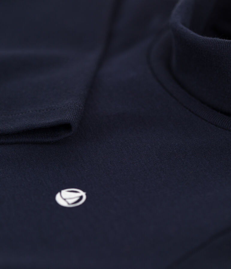 Dolcevita in cotone bambino unisex blu