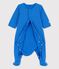 Bodyjama bebè in cotone biologico blu BRASIER/grigio MARSHMALLOW