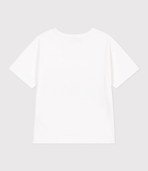 T-shirt a maniche corte in cotone bambina bianco