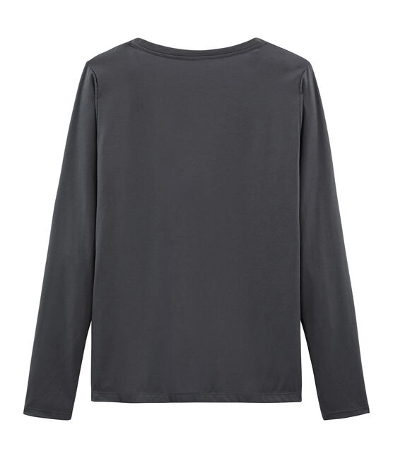 T-shirt maniche lunghe donna in cotone sea island grigio MAKI