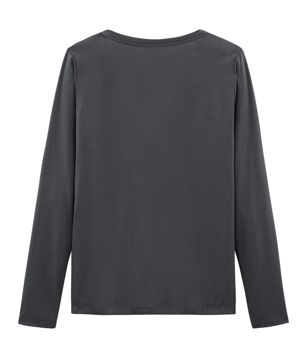 T-shirt maniche lunghe donna in cotone sea island MAKI