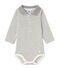 Body bebé maschio in millerighe grigio SUBWAY/beige COQUILLE
