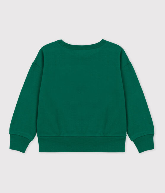 Felpa in molleton bambino unisex verde EVERGREEN