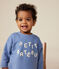 Maglia in tessuto felpato neonato blu BEACH