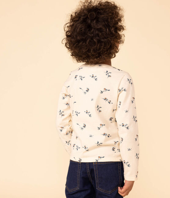 T-shirt a maniche lunghe in cotone a fiori bambina bianco AVALANCHE/ MULTICO
