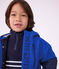 Parka bambino lunghezza media tinta unita color block blu/multicolore