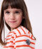 Maglia a righe a maniche lunghe in cotone unisex rosa FLEUR/ SPICY