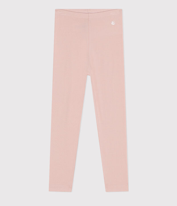 Jeggings bambina in jersey elasticizzato rosa