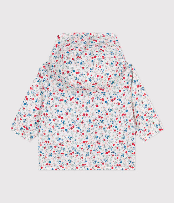 Giacca a vento anti-UV in poliestere con stampa a fiori neonato bianco MARSHMALLOW/bianco MULTICO