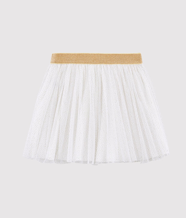 Gonna in tulle bambina bianco/giallo