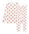 Pigiama ragazza - ragazzo a costine bianco MARSHMALLOW/rosso TERKUIT