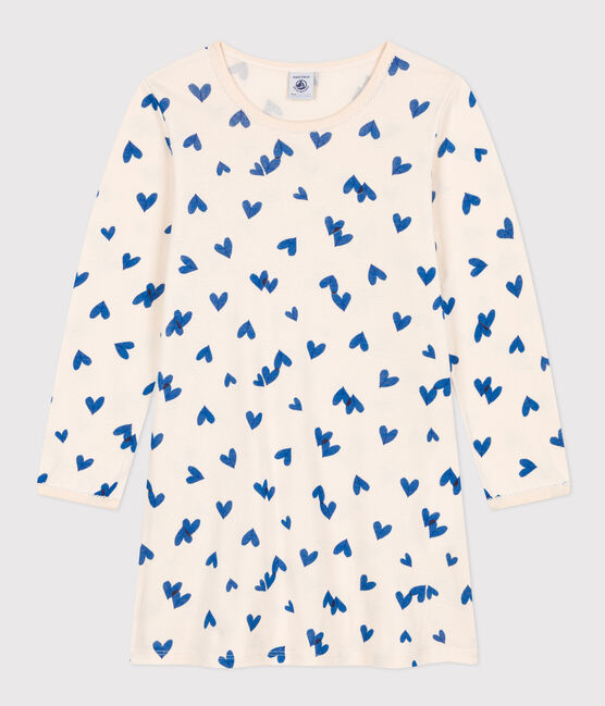 Camicia da notte cuore bambina in cotone  bianco AVALANCHE/ MULTICO