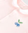 Tutina corta in cotone con colletto alla collegiale neonato rosa FLEUR