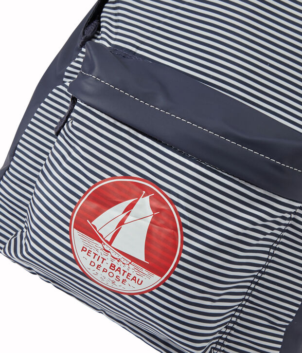 Zaino bambino impermeabile blu/bianco