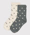 Confezione da 2 paia di calzini a stelle bambino unisex variante 1