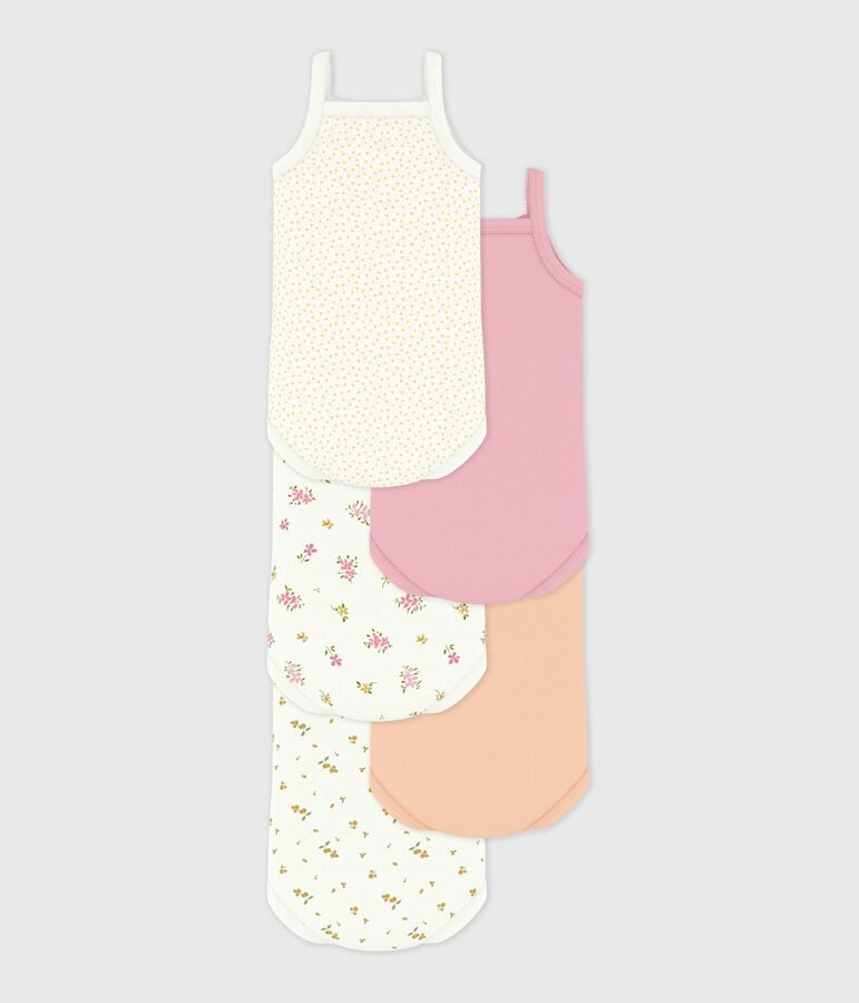 Set di body con spalline in cotone a fiori neonato multicolore