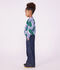 Pantaloni a gamba ampia in denim bambina blu