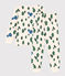 Pigiama chalet bambino unisex in tessuto felpato bianco AVALANCHE/ MULTICO