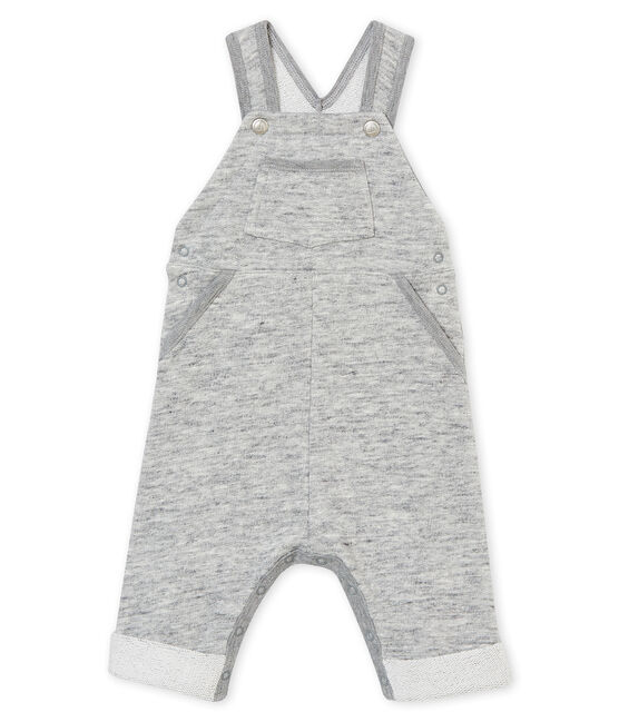Salopette in maglia per bebé maschio grigio GRIS