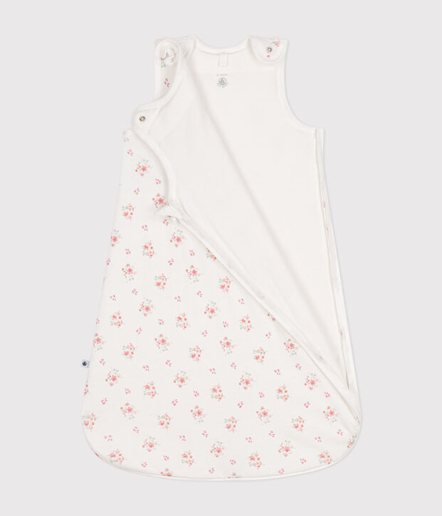 Sacco nanna in cotone neonato TOG 1,5 bianco/multicolore