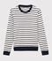 T-shirt marinière in cotone Donna bianco MARSHMALLOW/blu SMOKING