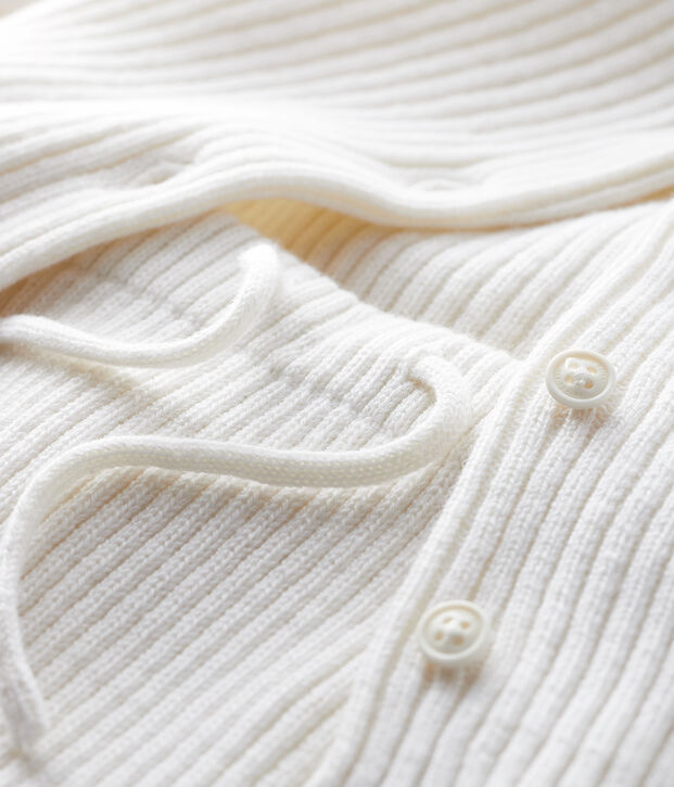 Completo bianco 2 pezzi neonato in maglia bianco