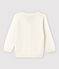 Cardigan in tricot jersey cotone/lino bebè maschio bianco MARSHMALLOW