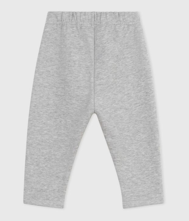 Pantaloni in cotone tinta unita neonato grigio