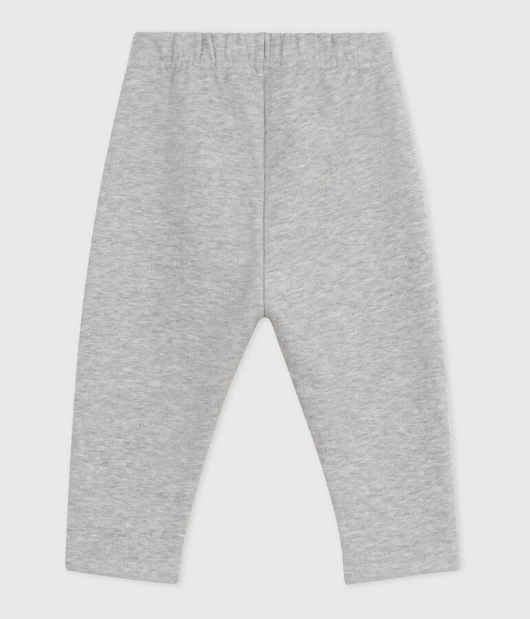 Pantaloni in cotone tinta unita neonato grigio