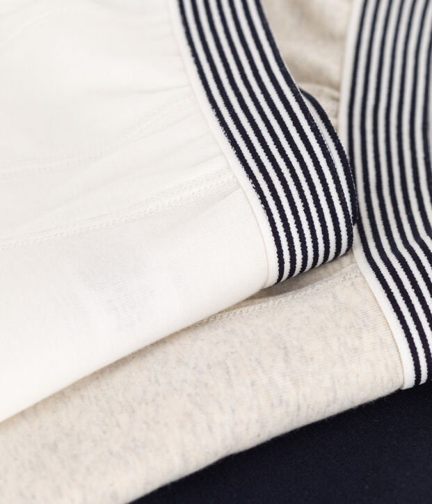 Confezione da 3 boxer bambino in cotone tinta unita multicolore