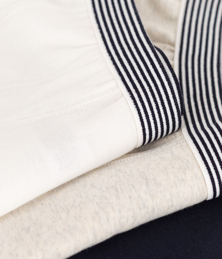 Confezione da 3 boxer bambino in cotone tinta unita multicolore