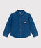Camicia di jeans tinta unita bambino. blu DENIM MOYEN
