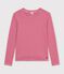 T-shirt a maniche lunghe in cotone a righe donna rosso/bianco