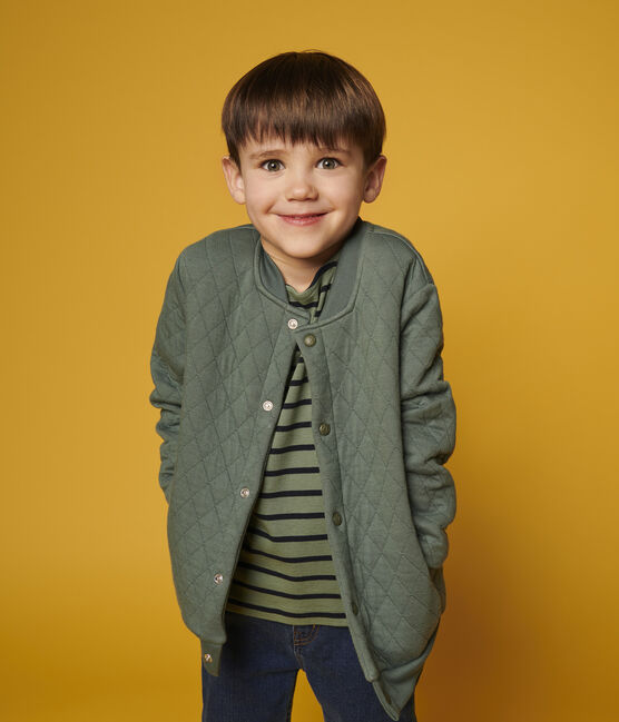 Cardigan stile teddy in tubique bambino verde VALLEE