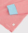 Pigiama a righe bambino in cotone arancione OURSIN/bianco MARSHMALLOW