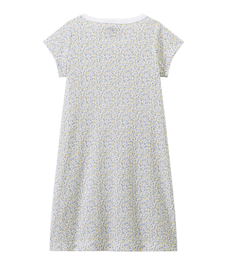 Camicia da notte bambina stampata bianco ECUME/bianco MULTICO