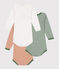 Set di 3 body a maniche lunghe in cotone neonato variante 7