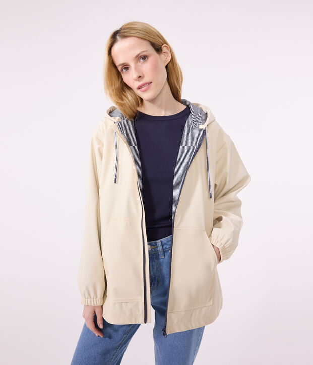 Cerata con cappuccio donna ecru
