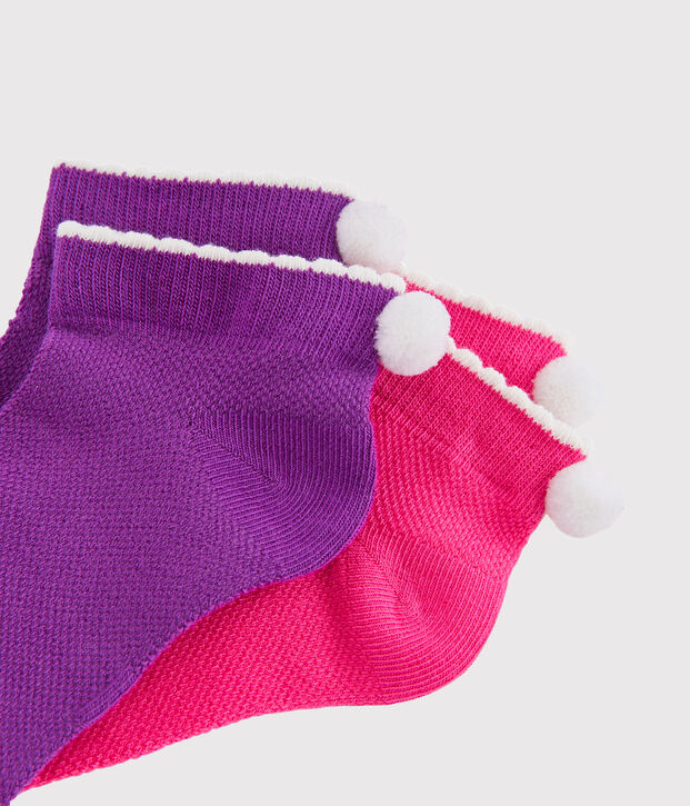 Set di 2 paia di calzini bambina multicolore