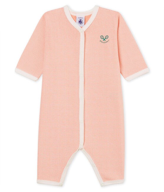 Tutina pigiama bambina a costine rosa ROSAKO/bianco MARSHMALLOW CN