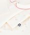 Set in cotone con colletto con stampa a fiori neonata ecru/multicolore