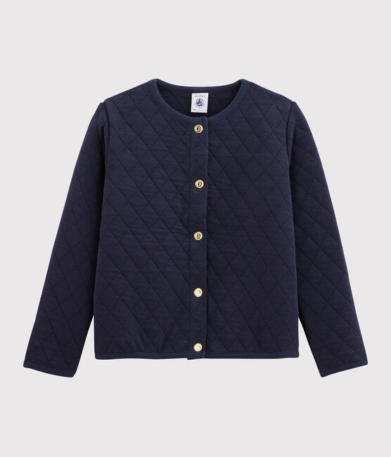 Cardigan bambina in tubique blu SMOKING