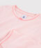 Pigiama millerighe bambina a costine rosa GRETEL/bianco MARSHMALLOW