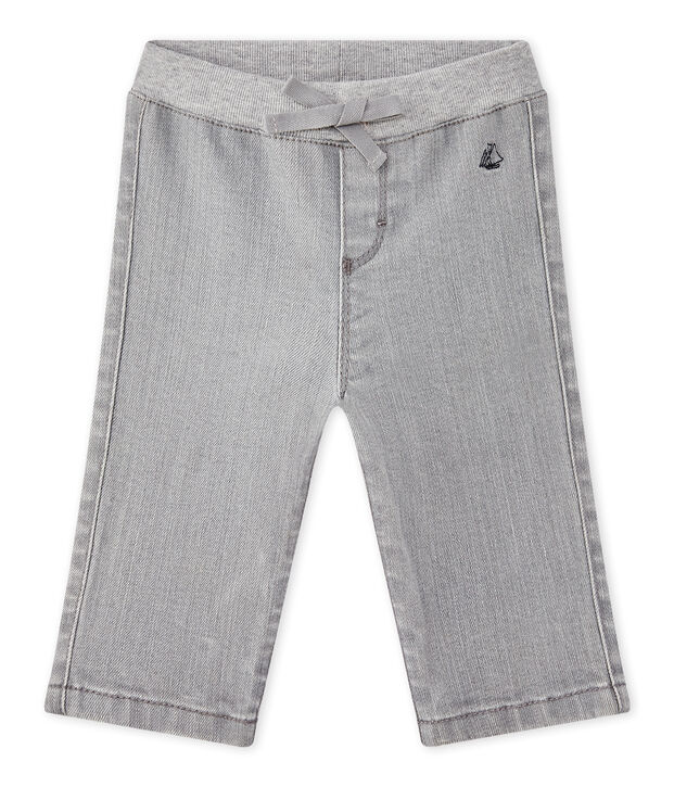 Pantalone beb&eacute; bambino denim grigio Gris