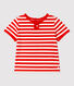 T-shirt bebè a maniche corte in jersey a righe