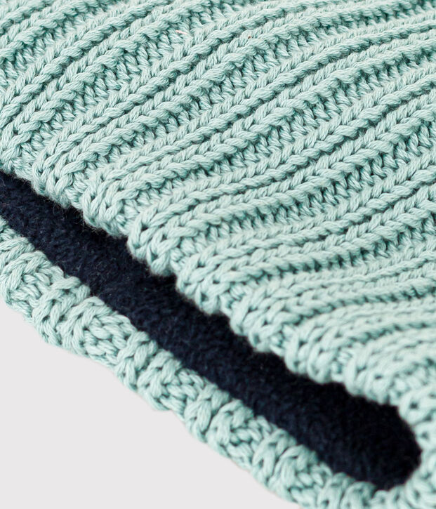 Snood in maglia con fodera in pile beb&egrave; bambino unisex verde