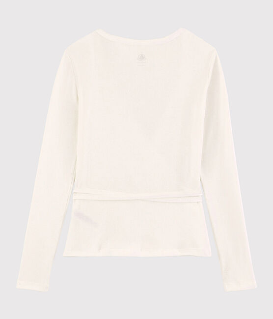 Cardigan scaldacuore in cotone leggero Donna bianco MARSHMALLOW