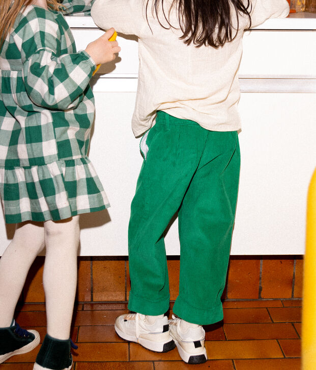 Pantaloni in velluto a coste bambino MATCHA