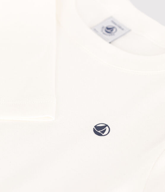 T-shirt a maniche lunghe a costine bambina/bambino bianco MARSHMALLOW